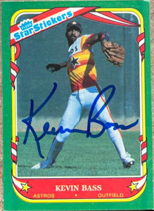 Kevin Bass Autographed 1987 Fleer Star Stickers #6