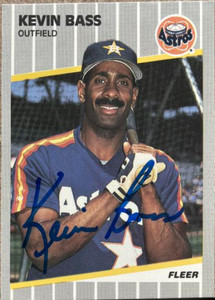 Kevin Bass Autographed 1989 Fleer #351