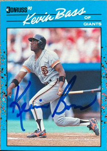 Kevin Bass Autographed 1990 Donruss Best of the NL #36