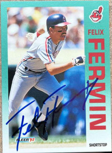 Felix Fermin Autographed 1992 Fleer #109