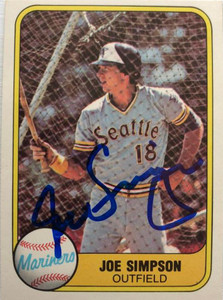 Joe Simpson Autographed 1981 Fleer #616
