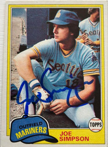 Joe Simpson Autographed 1981 Topps #116