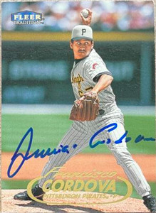 Francisco Cordova Autographed 1998 Fleer Tradition #538