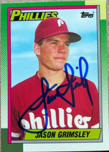 Jason Grimsley Autographed 1990 Topps Tiffany #493