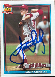 Jason Grimsley Autographed 1991 O-Pee-Chee #173