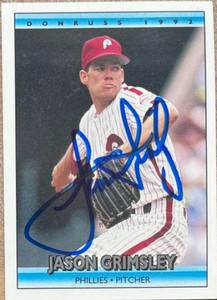Jason Grimsley Autographed 1992 Donruss #599