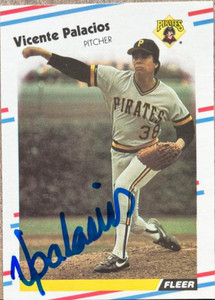 Vicente Palacios Autographed 1988 Fleer Glossy #336
