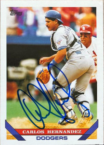 Carlos Hernandez Autographed 1993 Topps #589