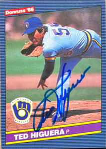 Ted Higuera Autographed 1986 Donruss #351