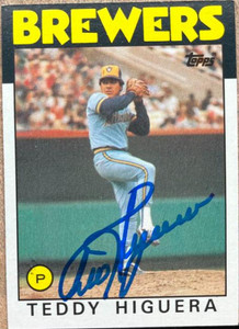 Ted Higuera Autographed 1986 Topps #347