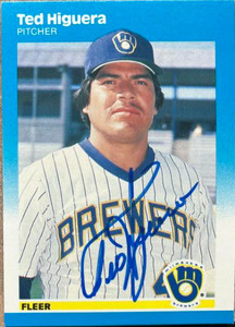 Ted Higuera Autographed 1987 Fleer #346