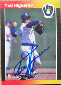 Ted Higuera Autographed 1989 Donruss #175