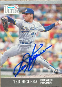 Ted Higuera Autographed 1991 Fleer Ultra #175
