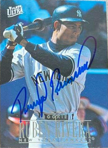 Ruben Rivera Autographed 1996 Fleer Ultra #394 Ruben Rivera Autographed 1996 Fleer Ultra #394
