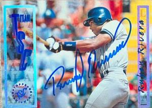 Ruben Rivera Autographed 1996 Stadium Club #258 Blue Text