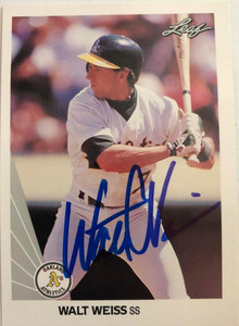 1990 Score Walt Weiss Oakland Athletics #110