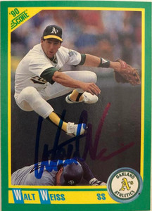 Walt Weiss Autographed 1990 Score #110