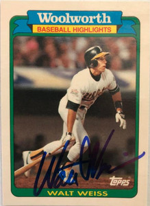 Walt Weiss Autographed 1990 Topps Woolworth Baseball Highlights #26