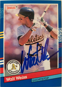 Walt Weiss Autographed 1991 Donruss #214
