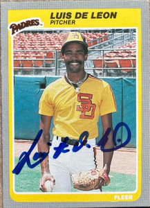 Luis DeLeon Autographed 1985 Fleer #29