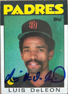Luis DeLeon Autographed 1986 Topps #286