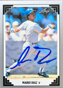 Mario Diaz Autographed 1991 Leaf #363