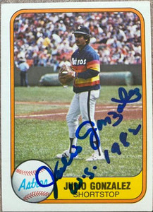 Julio Gonzalez Autographed 1981 Fleer #73