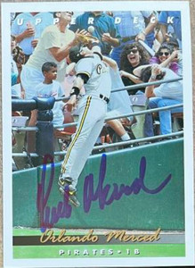 Orlando Merced Autographed 1993 Upper Deck #150