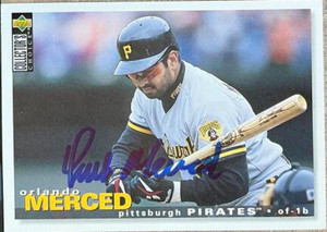Orlando Merced Autographed 1995 Collector's Choice #375