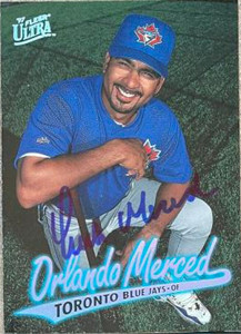 Orlando Merced Autographed 1997 Fleer Ultra #434