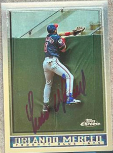 Orlando Merced Autographed 1998 Topps Chrome #119