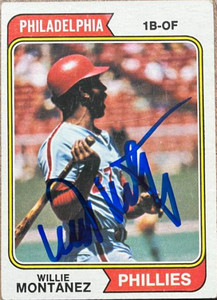 Willie Montanez Autographed 1974 Topps #515
