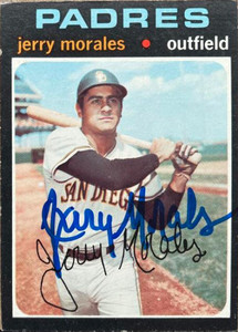 Jerry Morales Autographed 1971 Topps #696