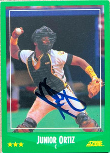 Junior Ortiz Autographed 1988 Score #404