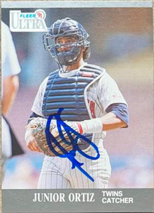 Junior Ortiz Autographed 1991 Fleer Ultra #194