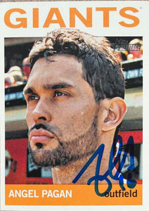 SOLD 125282 Angel Pagan Autographed 2013 Topps Heritage #26