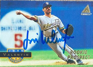 Jose Valentin Autographed 1994 Pinnacle #249