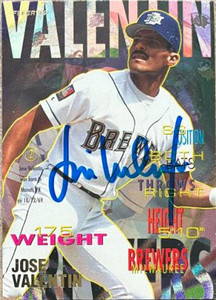 Jose Valentin Autographed 1995 Fleer #192