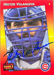 Hector Villanueva Autographed 1992 Triple Play #28