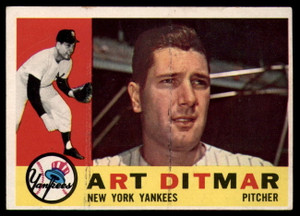 1960 Topps #430 Art Ditmar GOOD New York Yankees 
