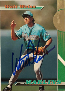 Walt Weiss Autographed 1993 Marlins Stadium Club #5