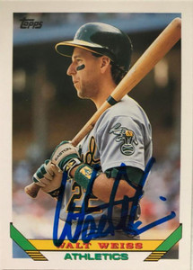 Walt Weiss Autographed 1993 Topps #580