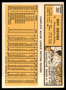 1963 Topps #283 Roy Sievers VG Philadelphia Phillies 