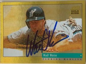 Walt Weiss Autographed 1994 Score Gold Rush #98