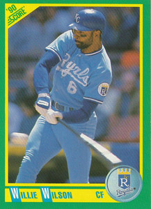 1990 Score #104 Willie Wilson VG Kansas City Royals 