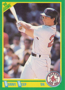 1990 Score #113 Danny Heep VG Boston Red Sox 