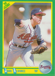 1990 Score #148 Jose Alvarez VG Atlanta Braves 