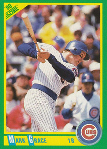  1989 Score Baseball Card #362 Mark Grace