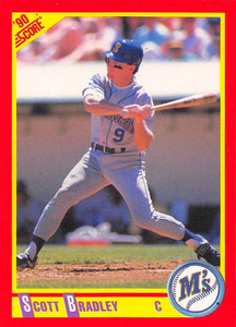 1990 Score #228 Scott Bradley VG Seattle Mariners 