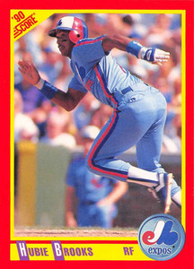 1990 Score #299 Hubie Brooks VG Montreal Expos 